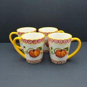 Temp-Tations Pumpkin Patch Mugs Temptations Embossed Pumpkins Coffee Mugs
